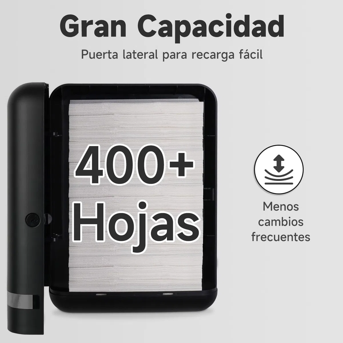 AIKE 400 Hojas Comercial Dispensador Papel Secamanos Gran Capacidad Pared, para H2 & Z-Plegados Papel Plegado de Tamaño 23 X 9 cm o Inferior Dispensador Papel Manos para Hotel Restauran