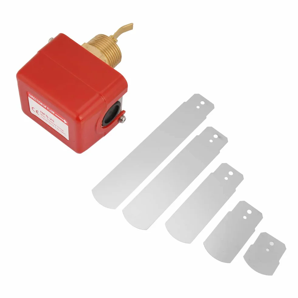 Interruptor de flujo de agua, acero inoxidable parcial Tipo 6-380V Interruptor de flujo de agua con control de paleta de 1"Contactos de 1.0MPa SPDT