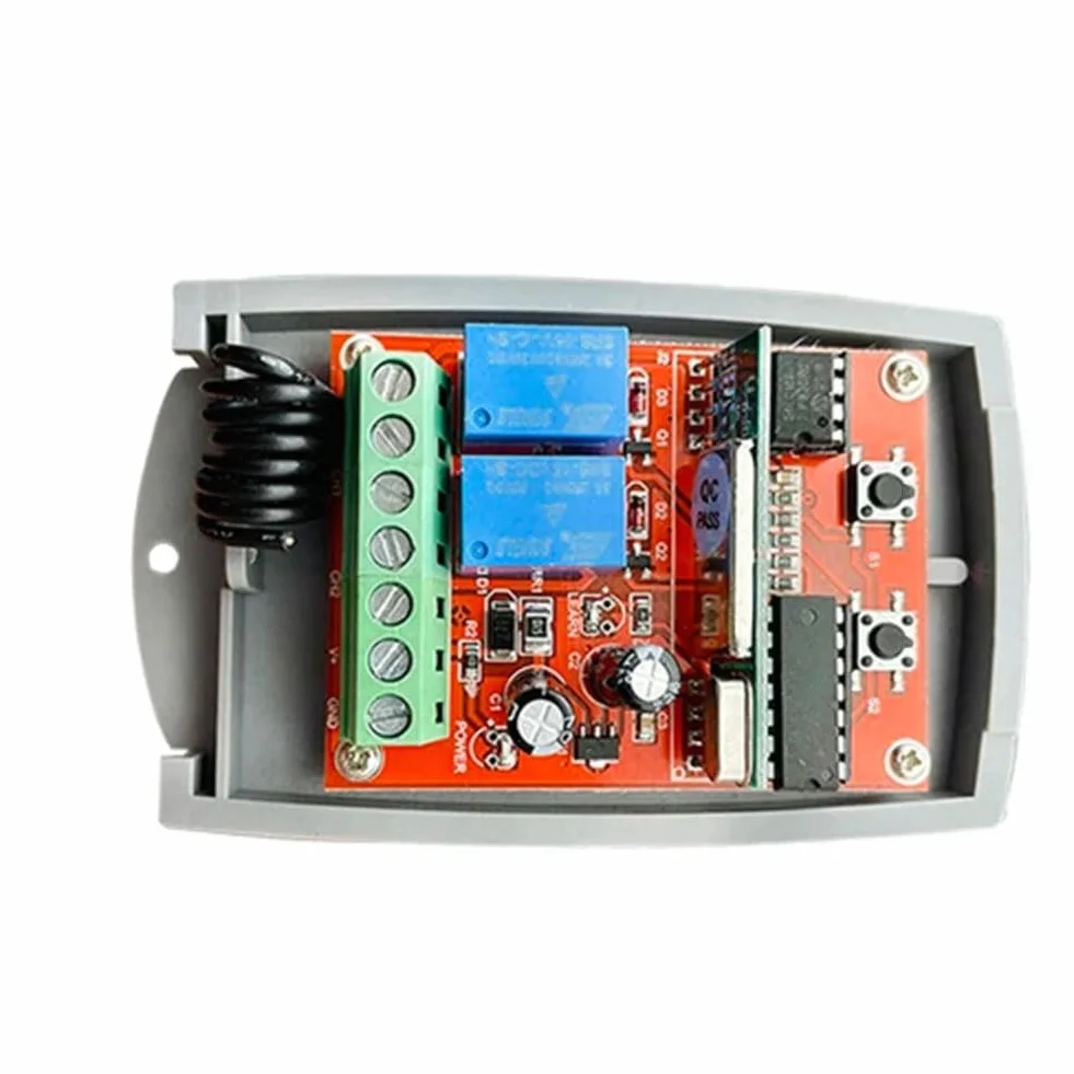 Receptor Universal de Mando a Distancia para Puerta de Garaje 433 MHz 12 V-24 V, Apertura Eléctrica 433,92 MHz, Código de Aprendizaje Rodante
