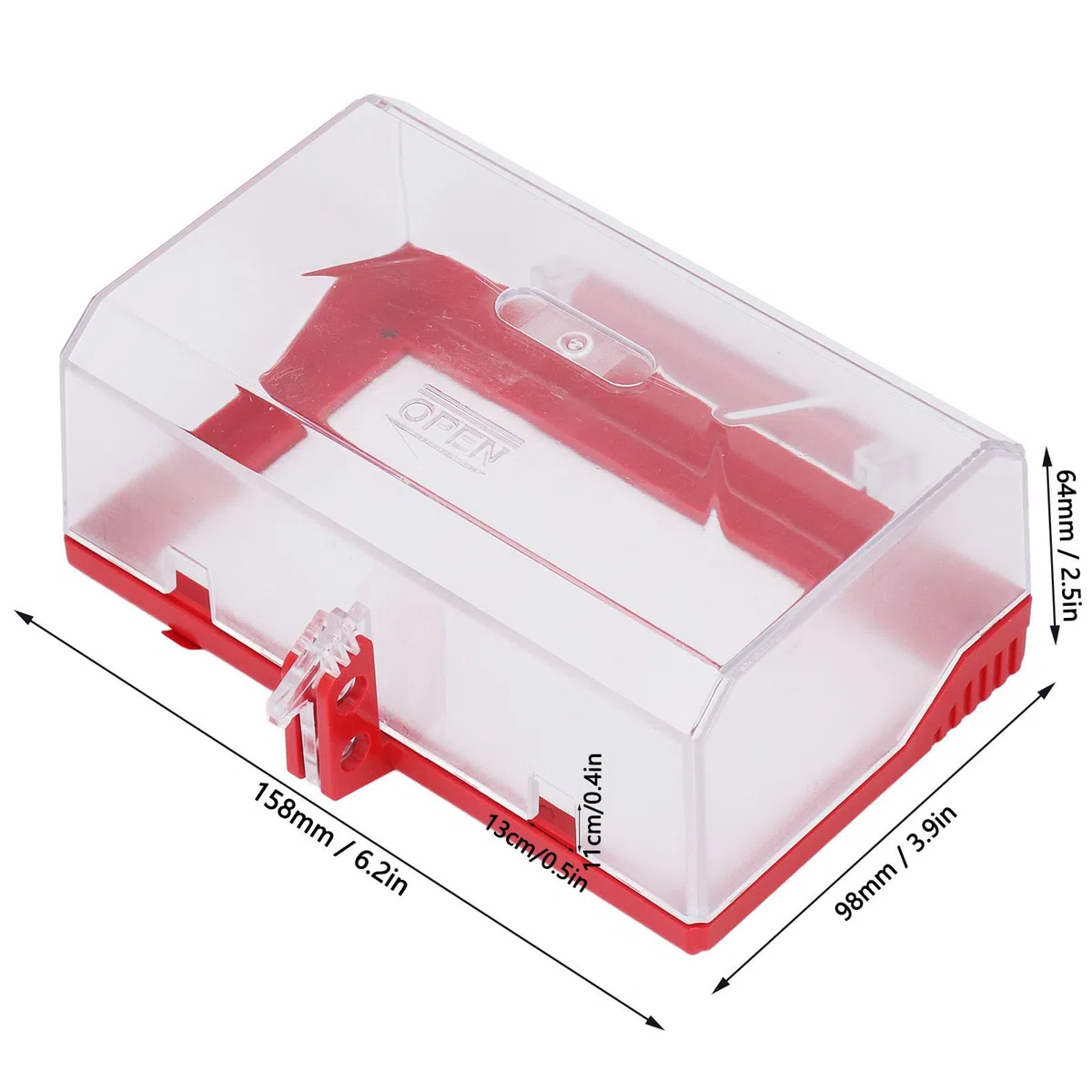 Cubierta del Interruptor del Botón Pulsador de Bloqueo, Cubierta del Botón de Parada de Emergencia de Resina de PC Transparente con Diseño de Orificio, Cubierta de Protección de