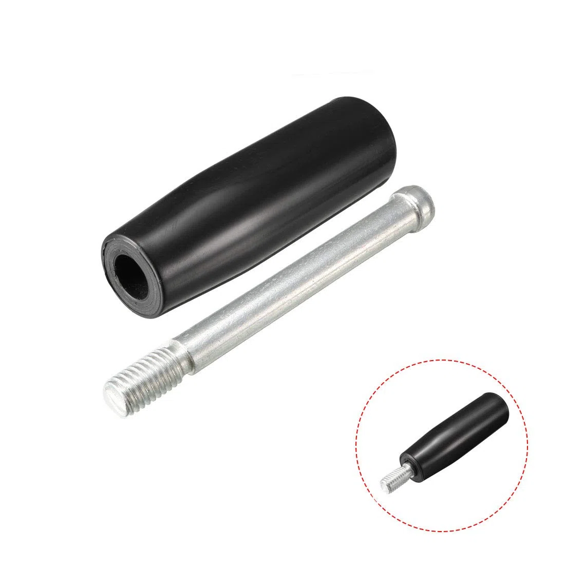sourcing map 2 unids giratorio volante máquina manija m10 macho roscado vástago maquinaria