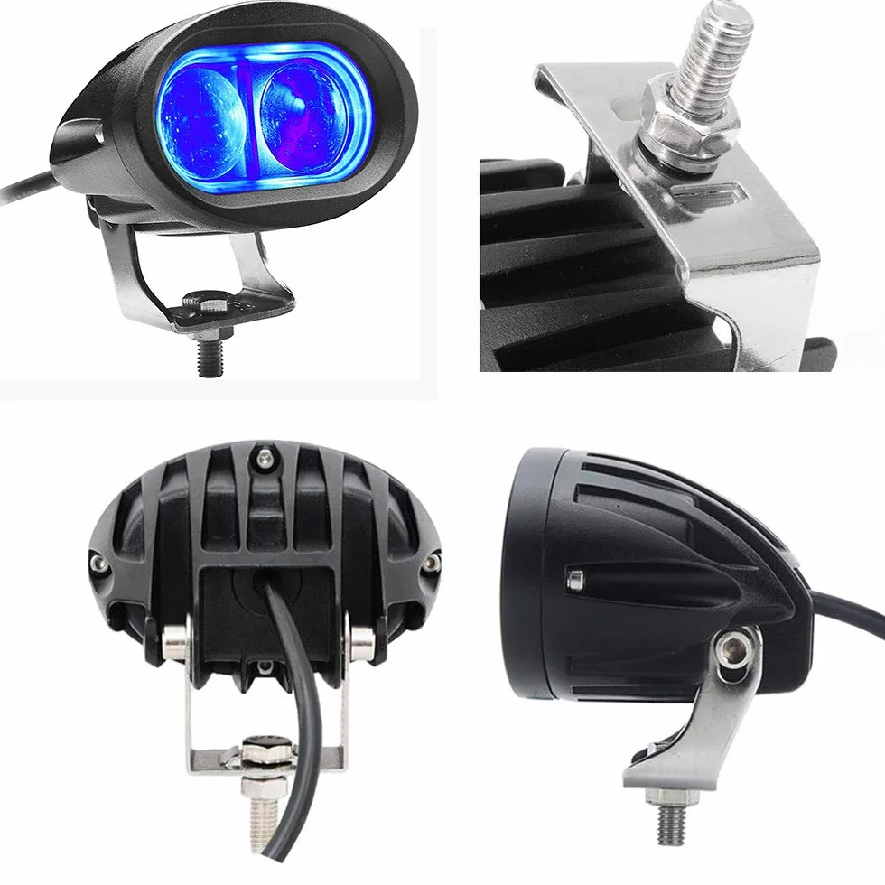 Dinfu 20W Luz LED Estroboscopica Carretilla Elevadora azul Luz de seguridad LED Luz de Advertencia 12v-80v para Camión Tractor carretilla elevadora emergencia coche