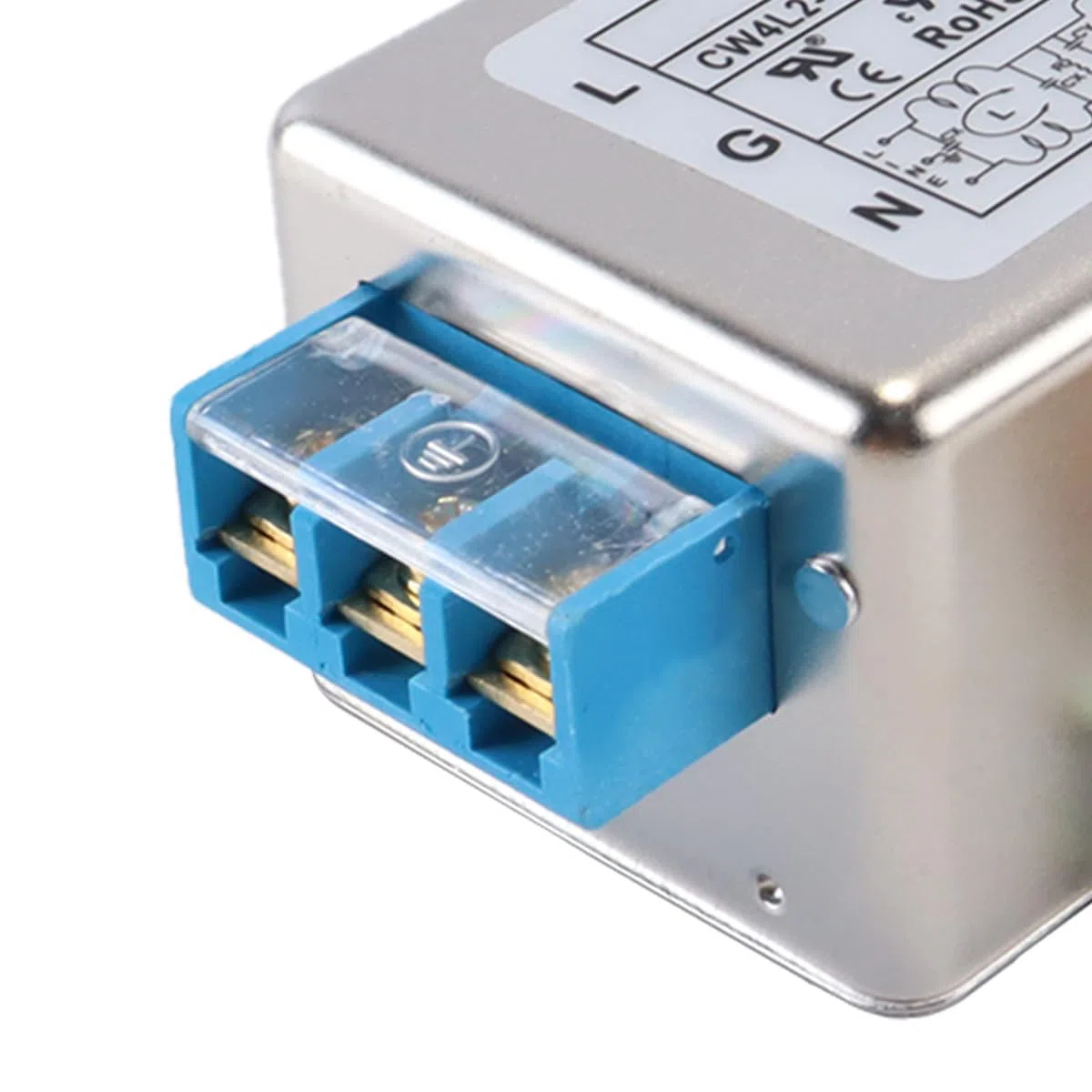 CW4L2-10A-S - Filtro EMI, 10 A, 50/60 Hz, 230 V, filtro monofásico, para suprimir interferencias continuas de pulso intermitente