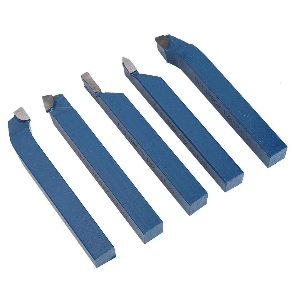 Juego herramientas torno 5piezas, cabezal soldadura carburo herramienta torneado máquina ensamblaje piezas corte insertos torneado para procesamiento tornos industri(10x10mm)