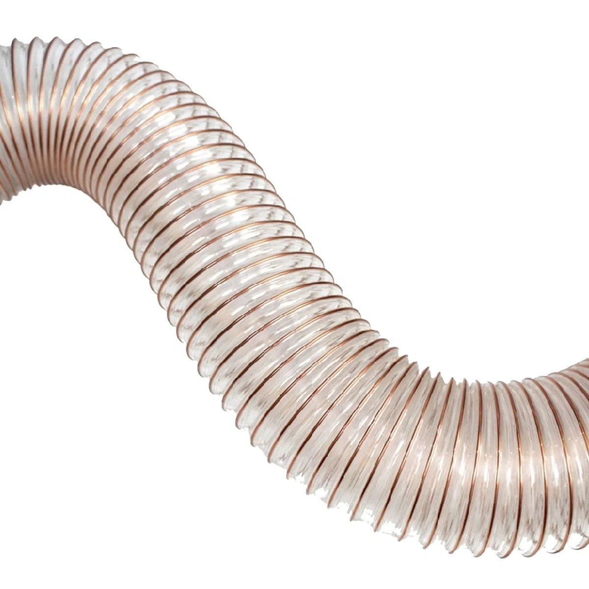 Manguera De Ventilación Flexible De Poliuretano PU con Alambre De Acero Cobreado para Succión De Aire Industrial Transferencia De Polvo Y Conducto De Máquinas,63 * 2.0mm