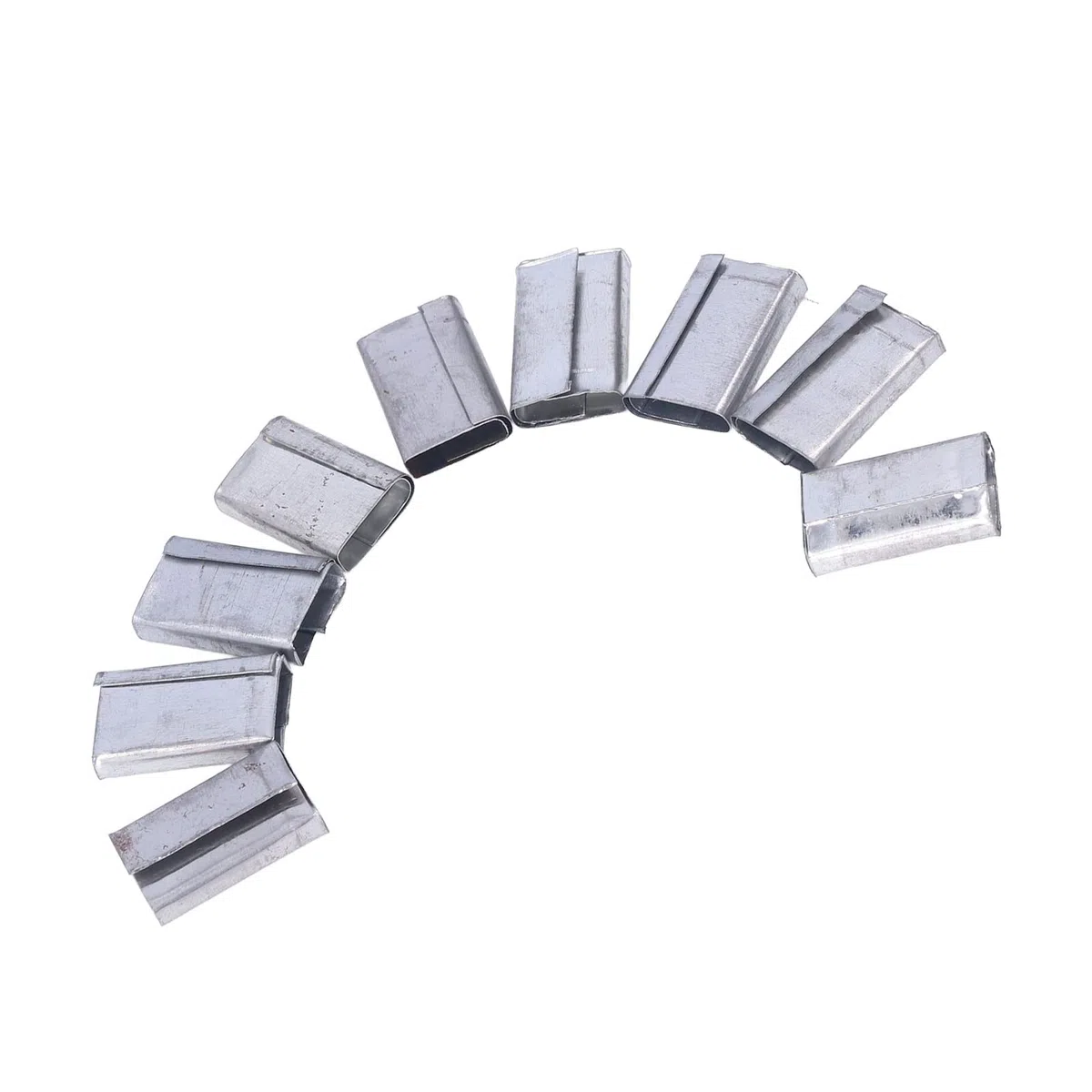 Clips de Flejado de Chapa de Hierro de 1KG, Buena Capacidad de Sujeción, Compatibles con Todas las Herramientas Combinadas, para Cinta de Embalaje de PP de 12-16mm