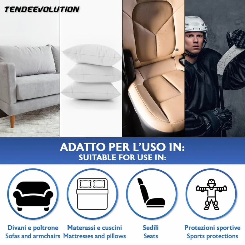 TENDEEVOLUTION Goma Espuma para Tapizar Densidad 18, Espesor de 1 a 10 cm. Plancha de Espuma 200x100 cm para Cojines, Sofás y Acolchado en Poliuretano Expandido (Espesor 1 cm)