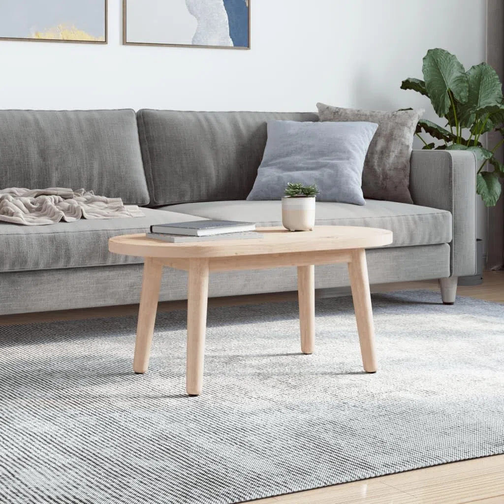 vidaXL Tablero de Mesa 70x35x2,5 cm de Madera Maciza de Pino Ovalado