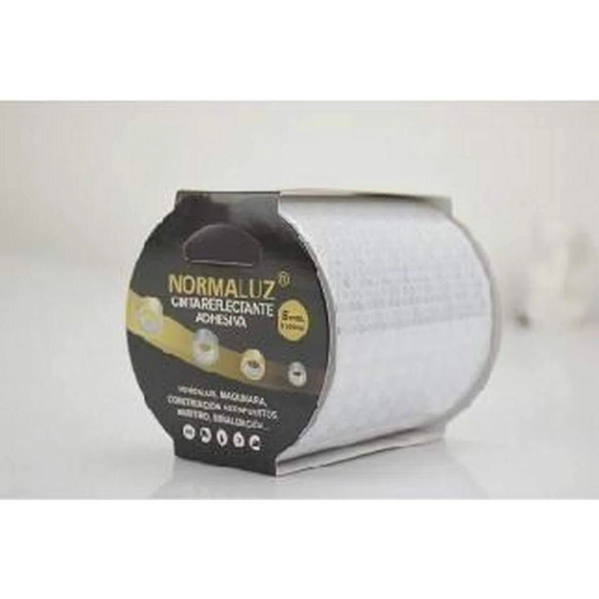 Normaluz RD80654 - Cinta Adhesiva Reflectante Cinta Balizamiento 10 cm x 5m con CTE, RIPCI