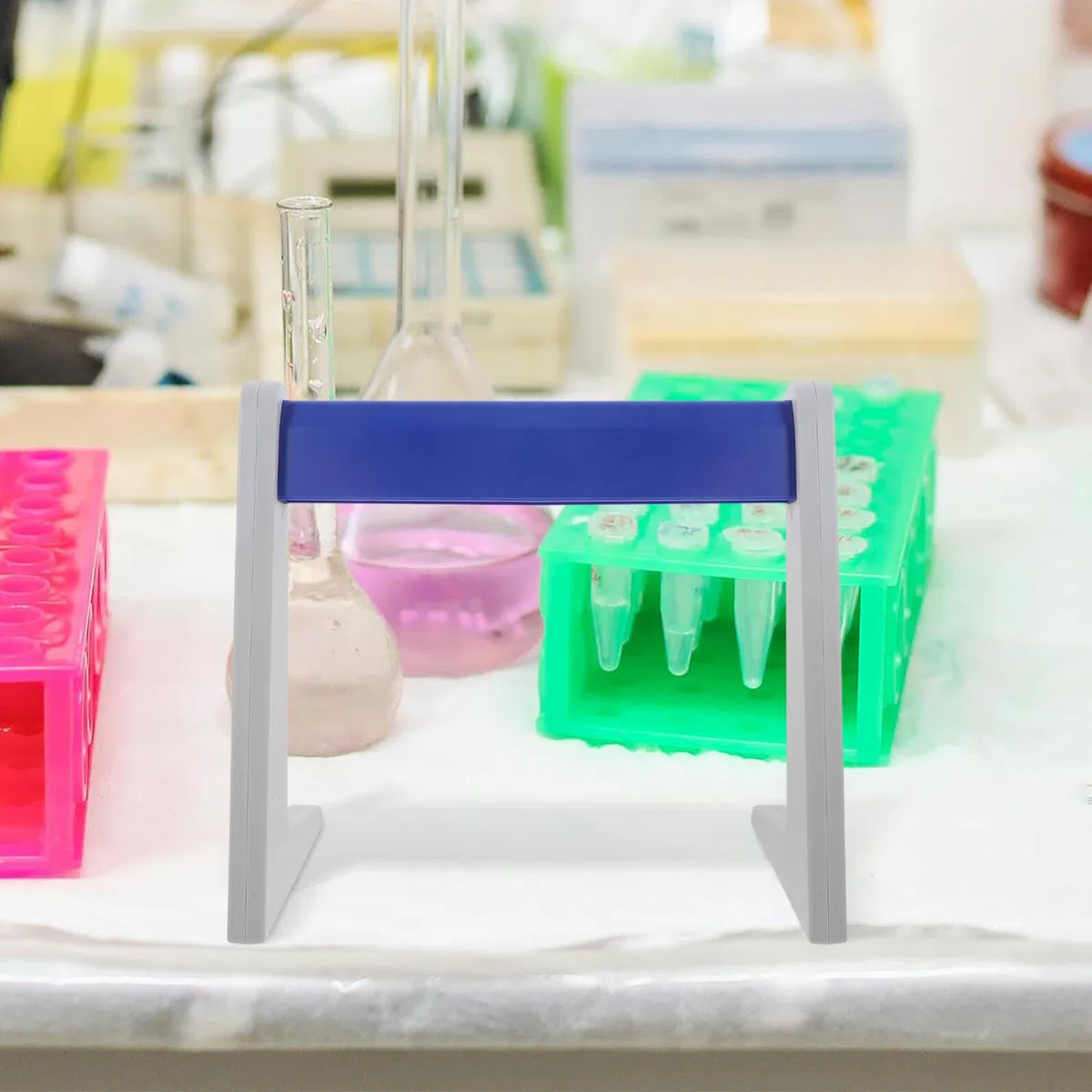 Soporte para Pipetas Plástico Resistente con Diseño Flexible para Laboratorio Organizador Adaptable Pipetas Fácil Montaje y Limpieza para Espacios Científicos y Biotecnológicos