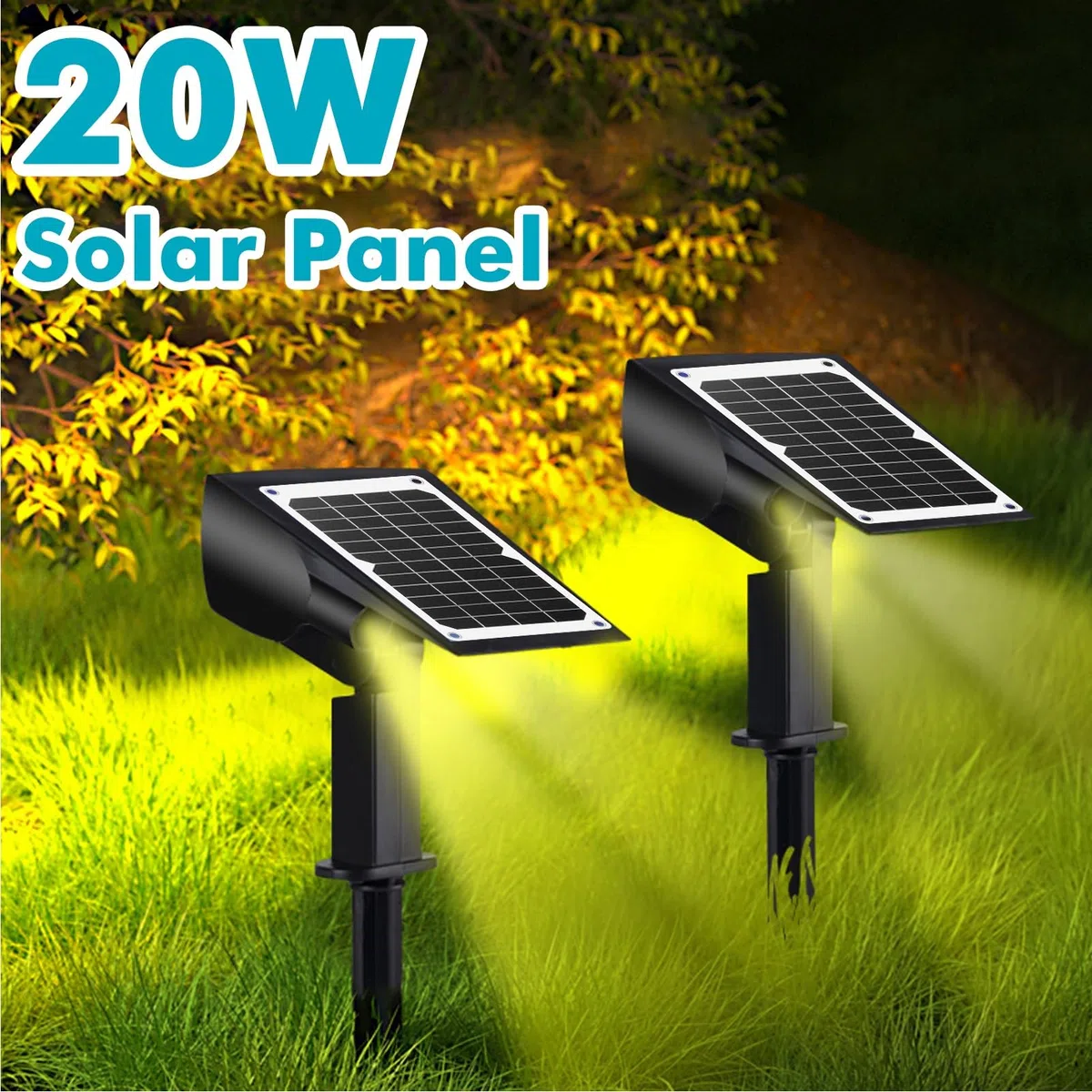 DEWIN Panel Solar, 20W Panel Solar Policristalino Portátil 12V Cargador de Batería de Células Solares con Clip Conector de Carga de Coche para Campistas, Casas de Jardín, Barcos,IRYBYDIER-GS109068-03