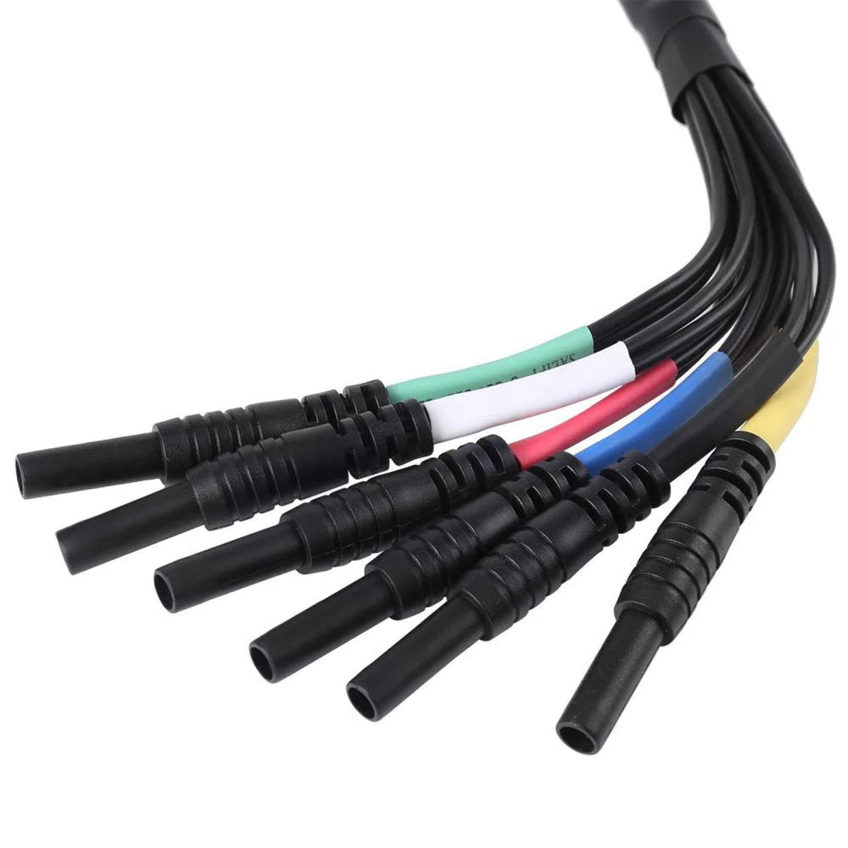 Cables de conexión universales de 6 canales, juego de cables de prueba HT306, HT306 para osciliscopio de diagnóstico automático(Negro)