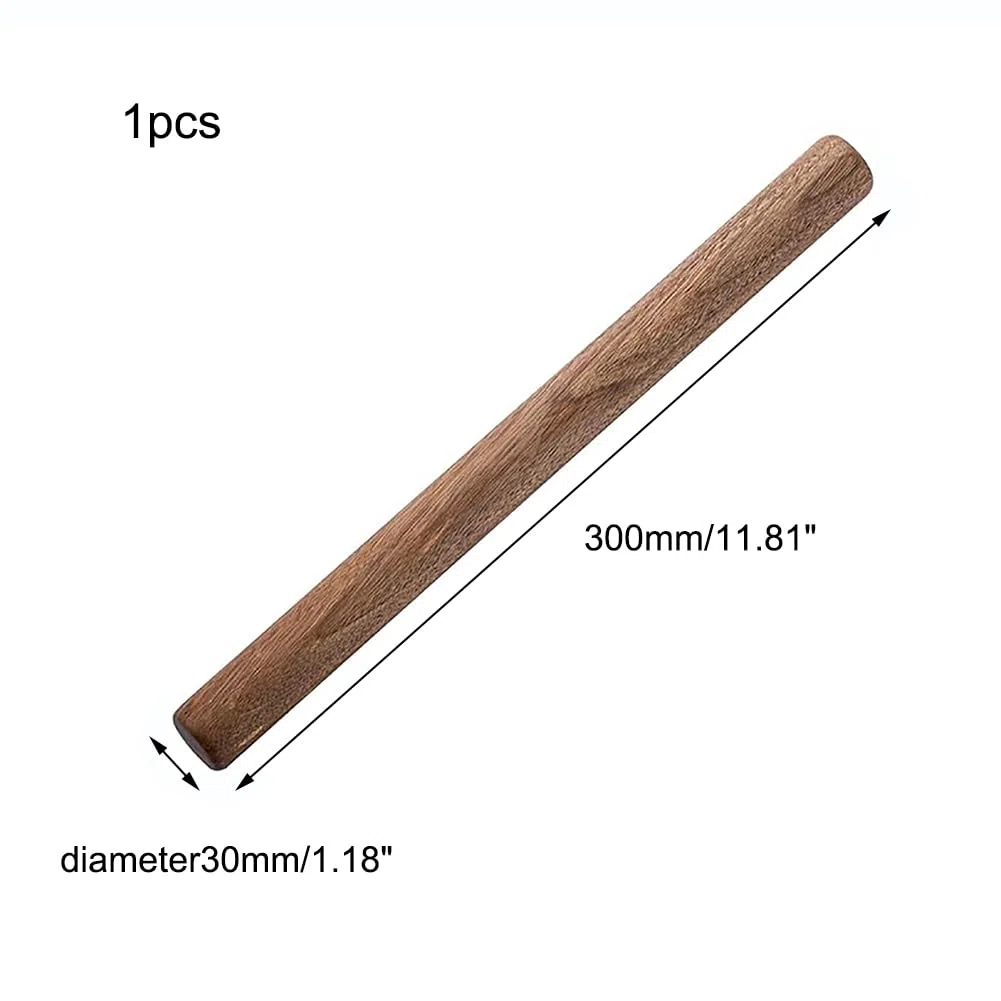 Palo Madera Nogal Pasador Redondo sin terminar para Manualidades Barra Ropa bastón diámetro30mmlongitud300-600mm,30mm*300mm