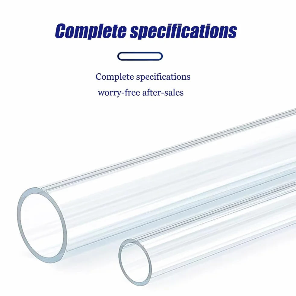 Tubo plastico OD28mm-38mm Espesor pared2mm-5mm L500mm Tubo Transparente rígido Tubos PVC Redondo plastico,38mm*3mm