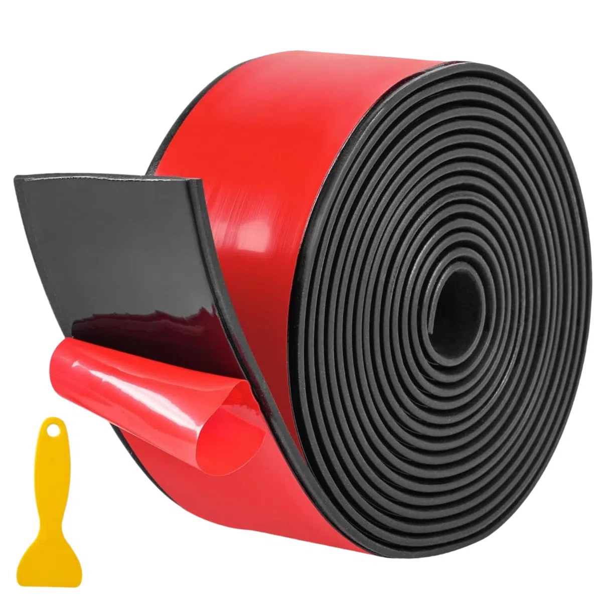 Tiras de goma autoadhesivas, alfombrilla de goma de neopreno, junta de placa de goma, perfil de goma maciza para juntas, protección de suelos, protección contra vibraciones, bricolaje (2 mm x 40 mm x
