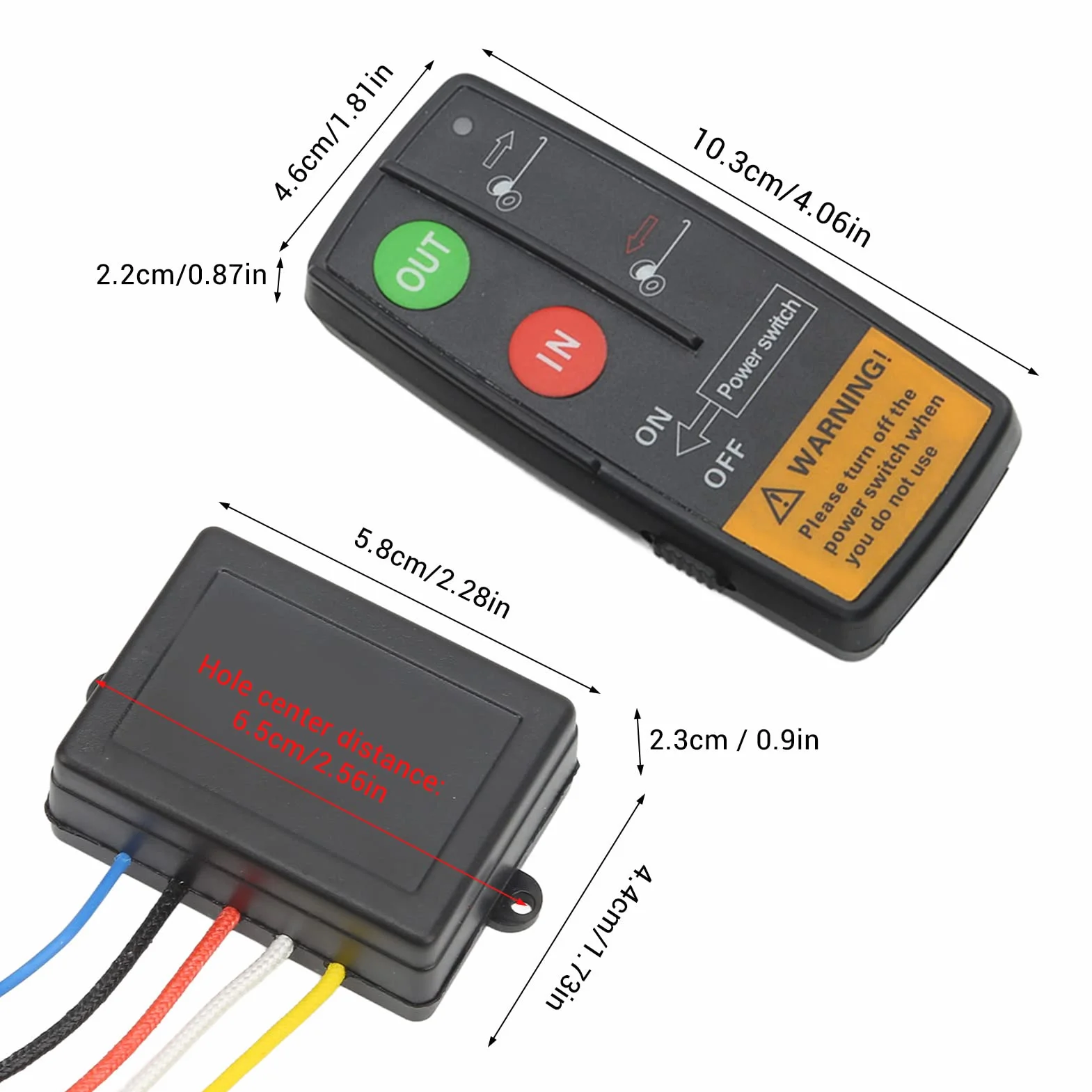 Kit de Control Remoto de Cabrestante Inalámbrico Rango de 75 Pies 12V 24V Alta Sensibilidad Universal para Coche ATV Camión ATV Cabrestante