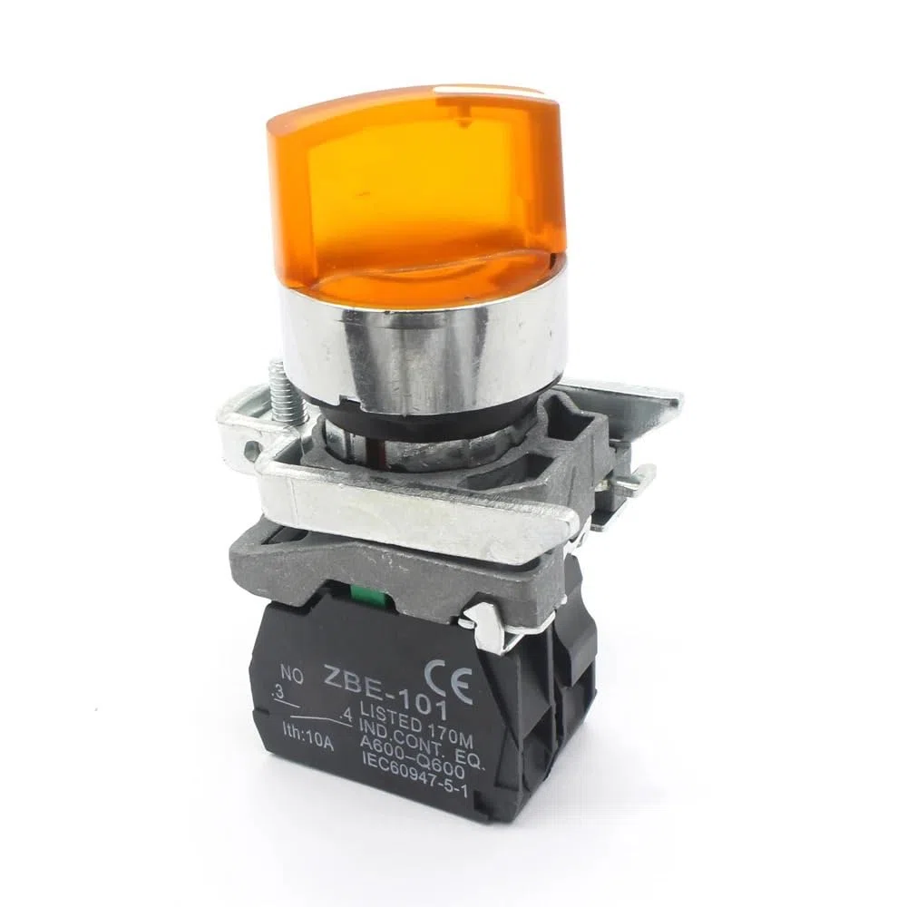 Interruptor de control XB4-BK25M1 220 V, pulsador LED de 2 posiciones/selector de manija estándar con luz Controls Switches