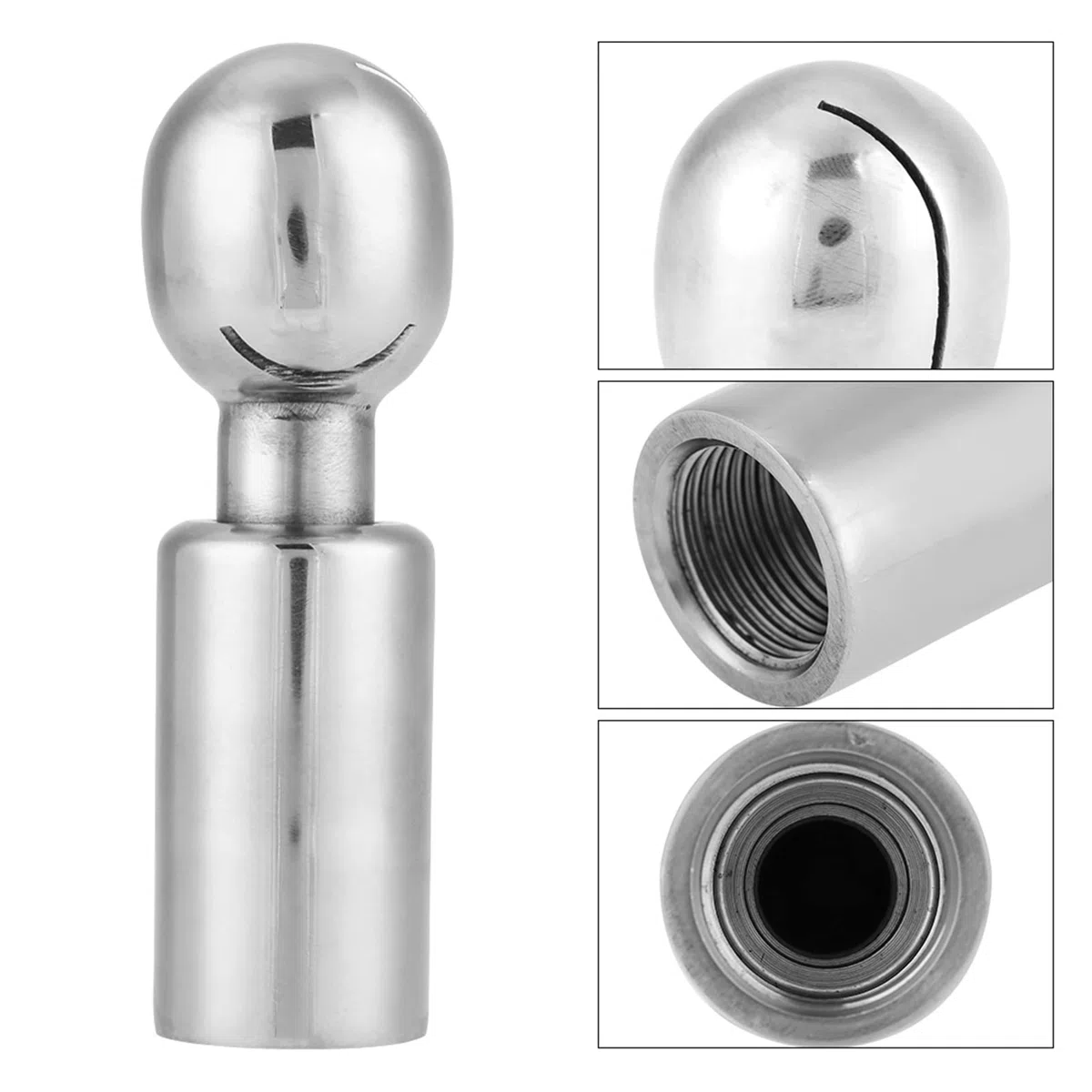 Bola de Pulverización Giratoria 3/8 Pulgadas Acero Inoxidable, Bola de Limpieza Rotativa para Tanques Sanitarios sin CIP, Accesorio Industrial para Limpieza Eficiente