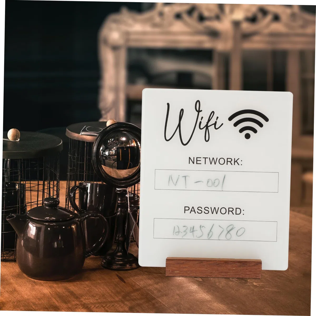 Tablero Acrílico De Wifi Personalizable Para Hogar y Oficina Diseño Moderno y Doble Función Decorativa