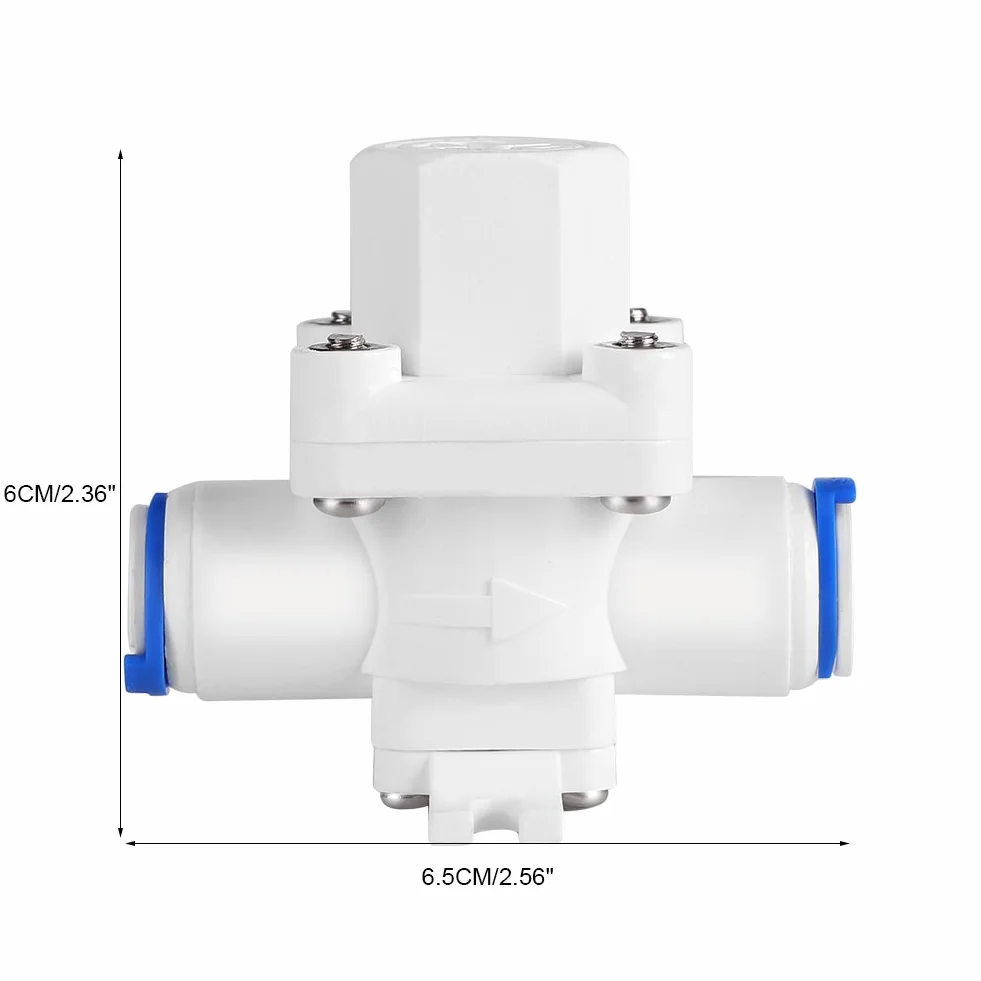 Asixx Válvula Reductora de Presión, Regulador de Presión de 3/8 Pulgada, de Plástico, para Instalarse En La Mayoría de Los Purificadores de Agua, Grifos, Etc