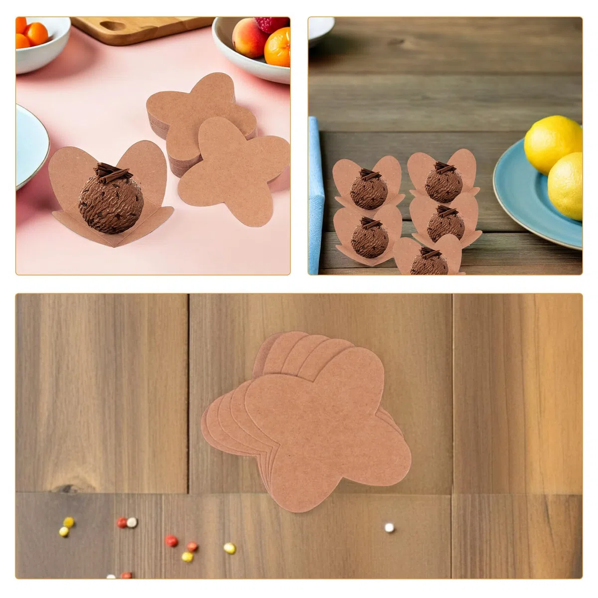 Yardwe 200 Piezas Bandeja De Chocolate Para Envolver Bombones y Trufas Bandejas De Papel Unidades Para Envolver Chocolates Decoración Para Dulces Eventos y Fiestas