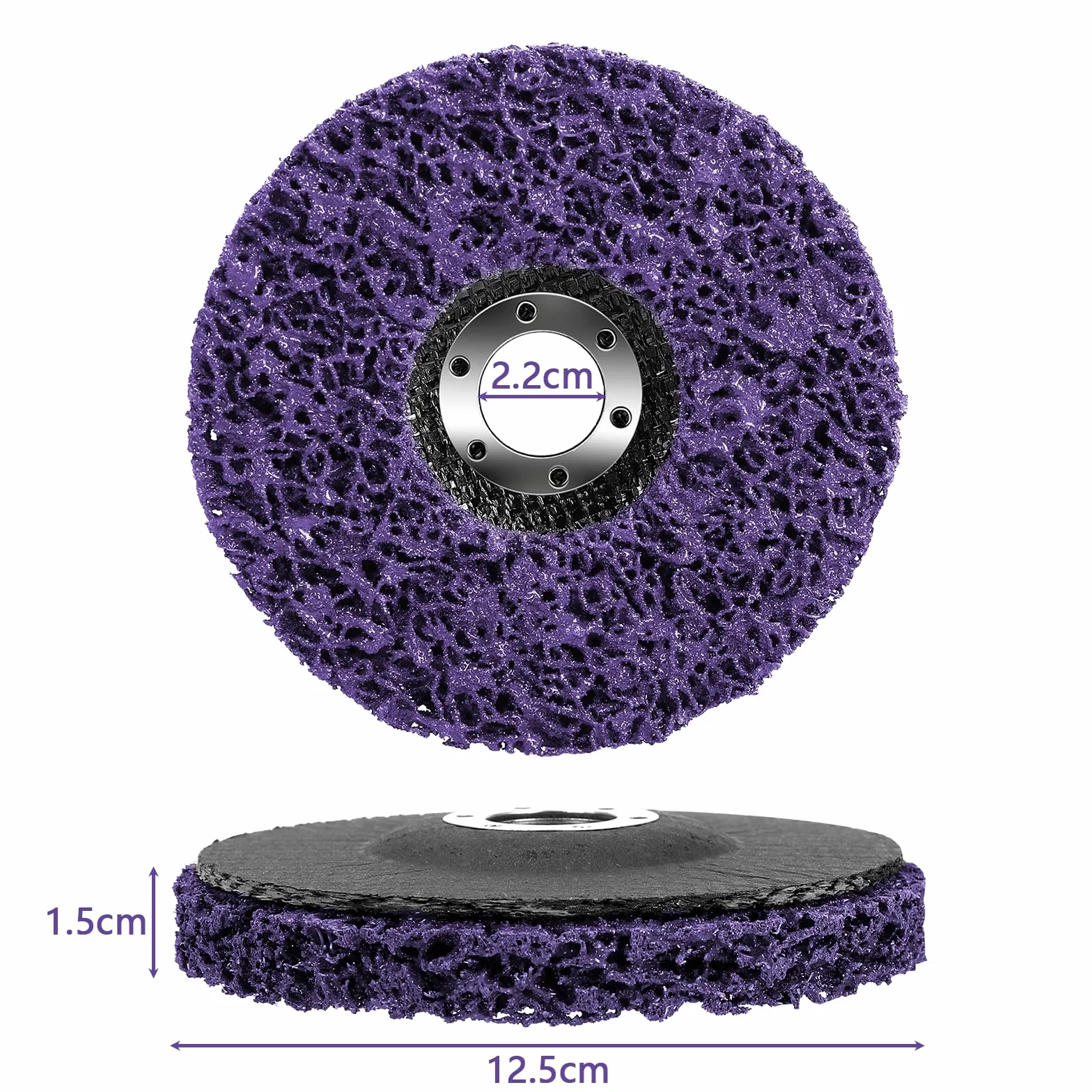 Mkitnvy Disco de lijado CSD de 125 mm, 5 unidades de disco de limpieza negro, disco abrasivo de tejido de nailon, disco de tiras limpias, pintura y óxido