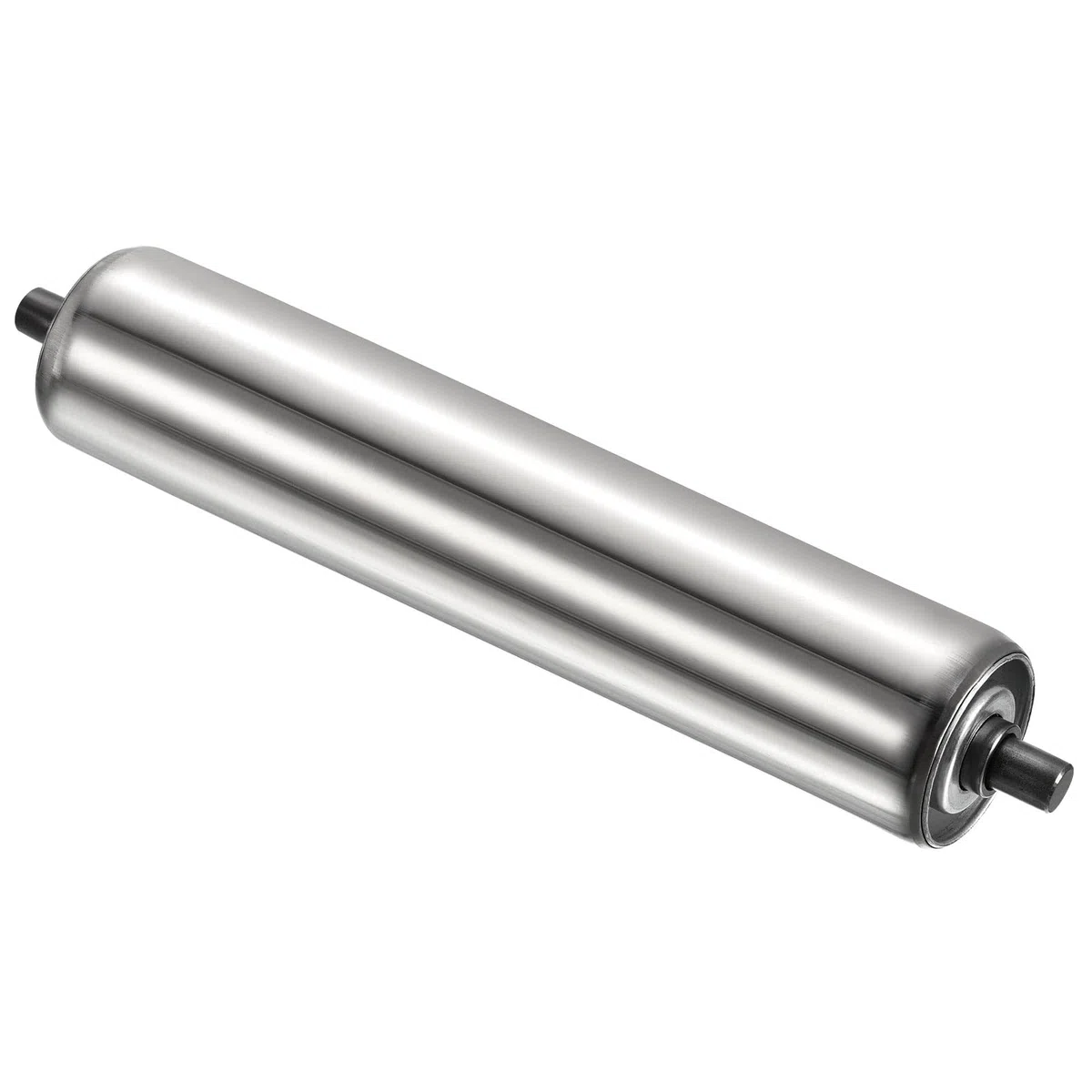 PATIKIL Transportador Rodillo 2" Diámetro 14" Longitud, Inoxidable Acero Gravedad Transmisión Reemplazo Pieza Galvanizado Extremo, Plata
