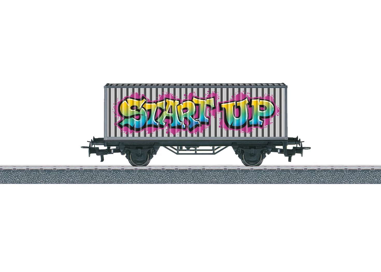 44831 H0 Carro contenedor 'Graffiti', EP.V, WS