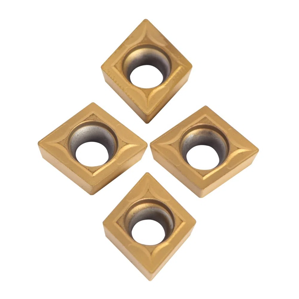Cortador de inserto de carburo CNC 10 piezas insertos de fresado de torno indexable en forma de diamante herramientas de torneado con caja de almacenamiento, CCMT09t304 CCMT32.5
