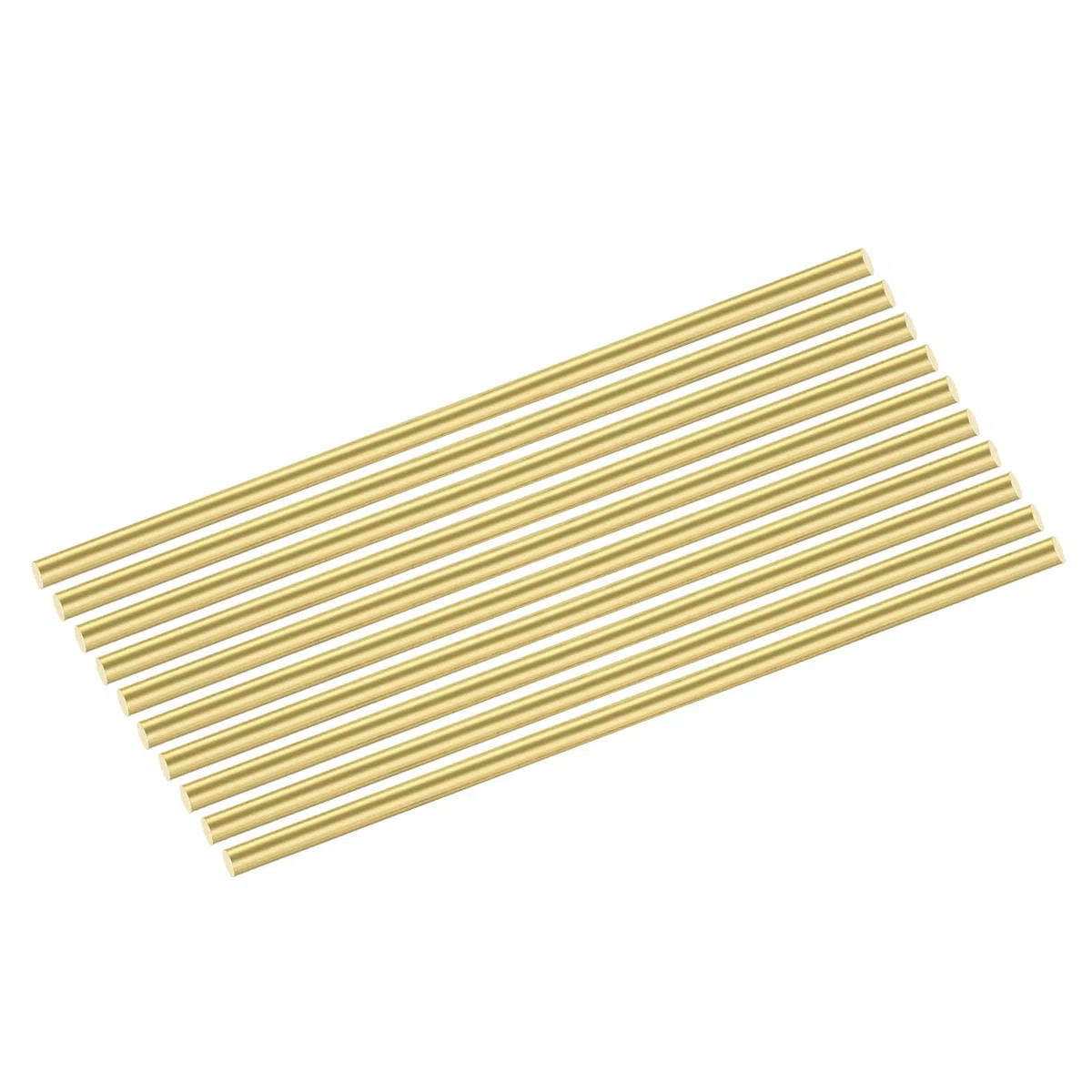 QUARKZMAN 10pcs Varillas De Latón (5mm)0.2 Pulgada x (200mm)8 Pulgada Varilla Redonda Sólida De Latón Barra De Torno Para Mangos De Cuchillo Pin Manualidades Modelo De Avión