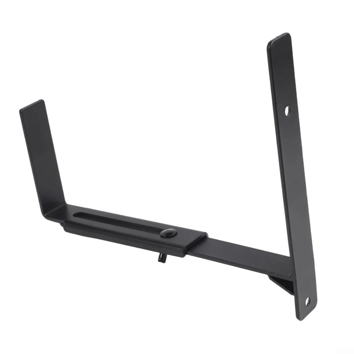 Ganchos de pared de hierro ajustables para plantas, juego de 3 soportes para macetas, solución perfecta para ventanas y jardines de barandilla (negro)