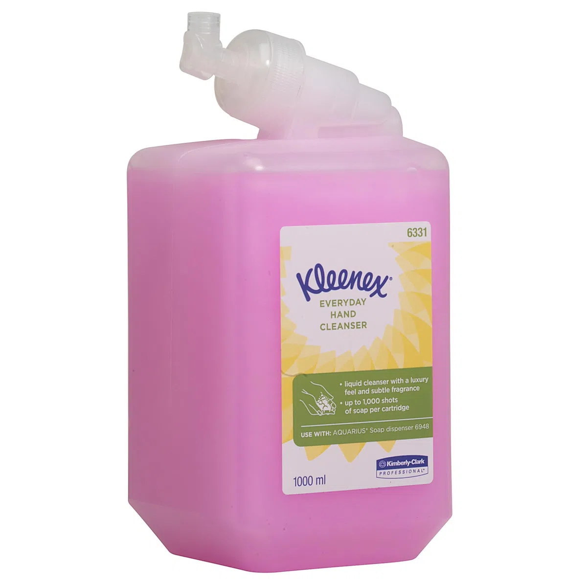Kleenex Jabón de Manos Líquido 6331, Color Rosa, Perfumado, 6 Recambios x 1 Litro (6 total)