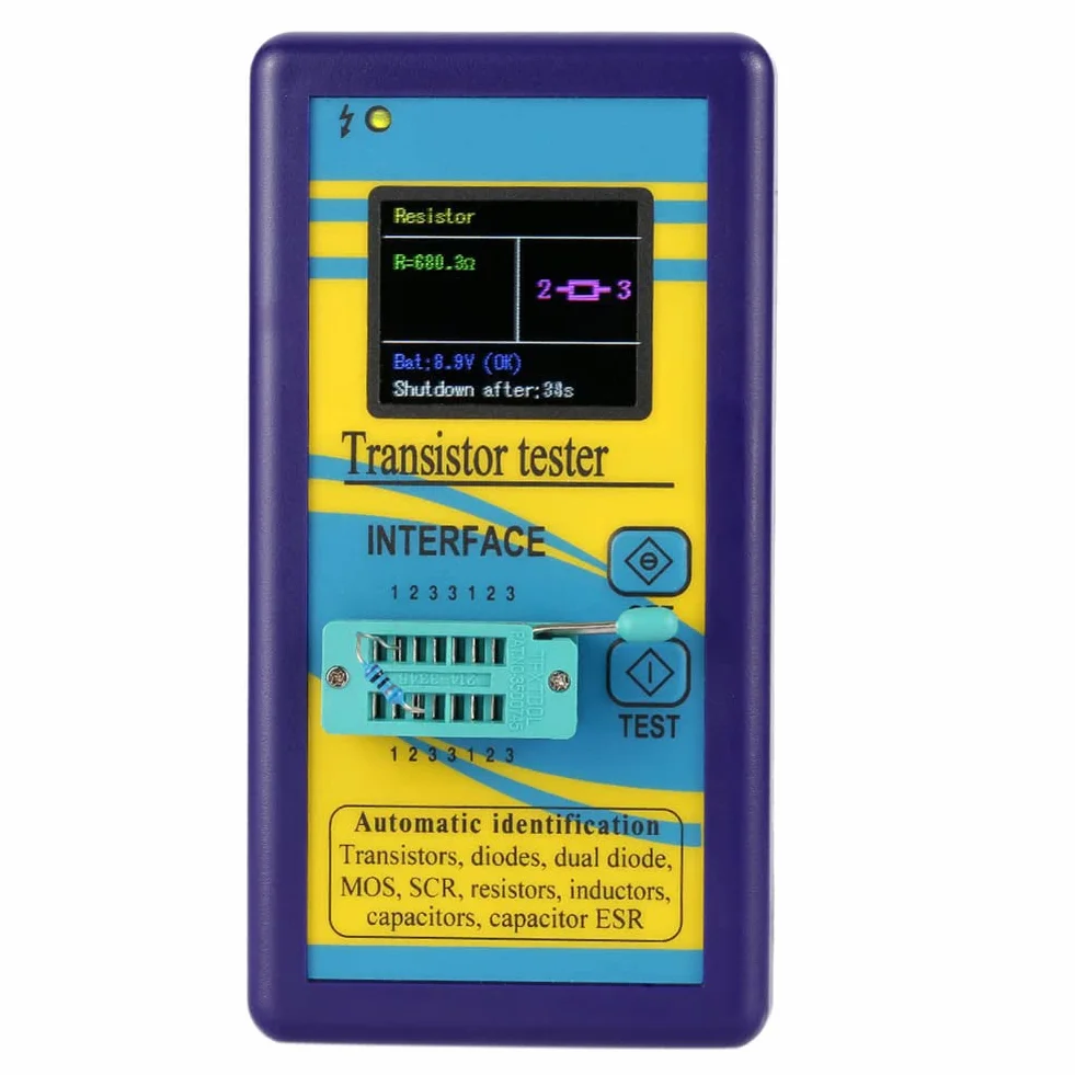 DollaTek M328 Multipropósito Transistortester Diodo Resistencia ESR Capacidad Medidor LCR