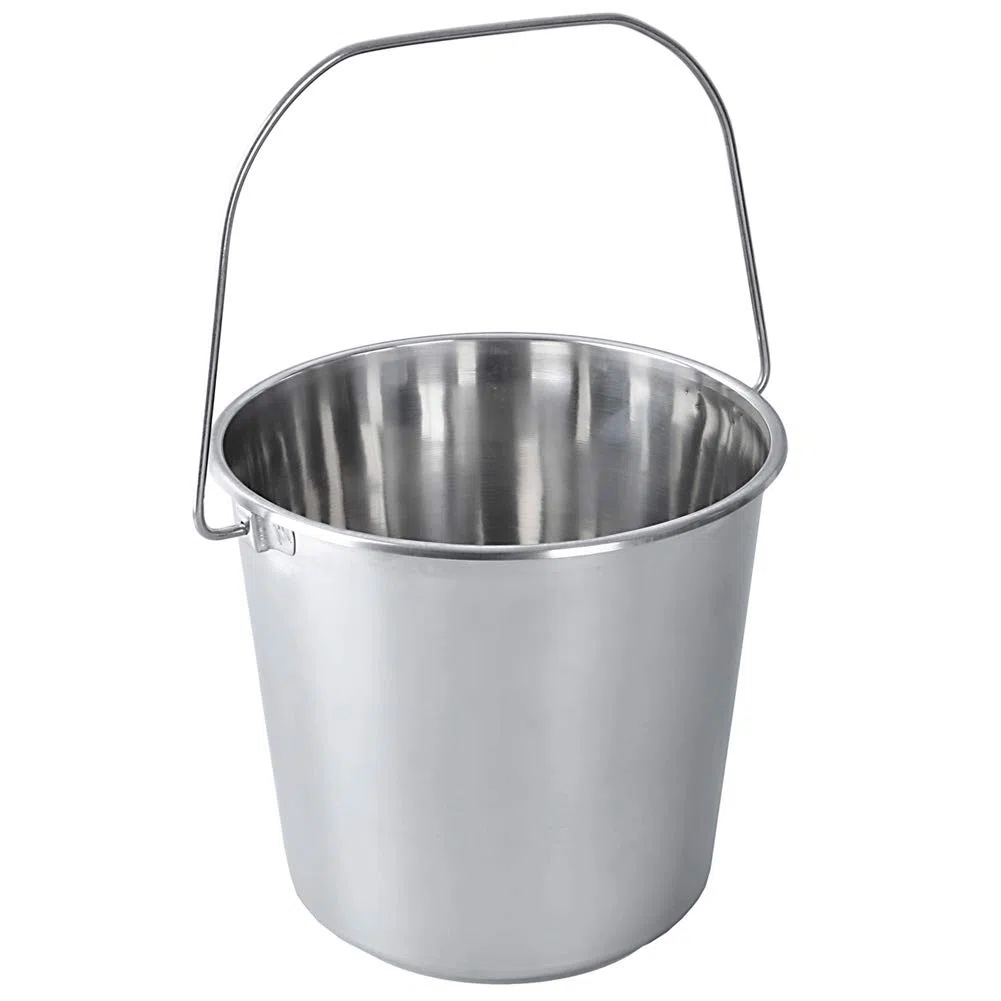 ORION GROUP Cubo de acero inoxidable para cocina, cubo para leche y alimentos, 18 L