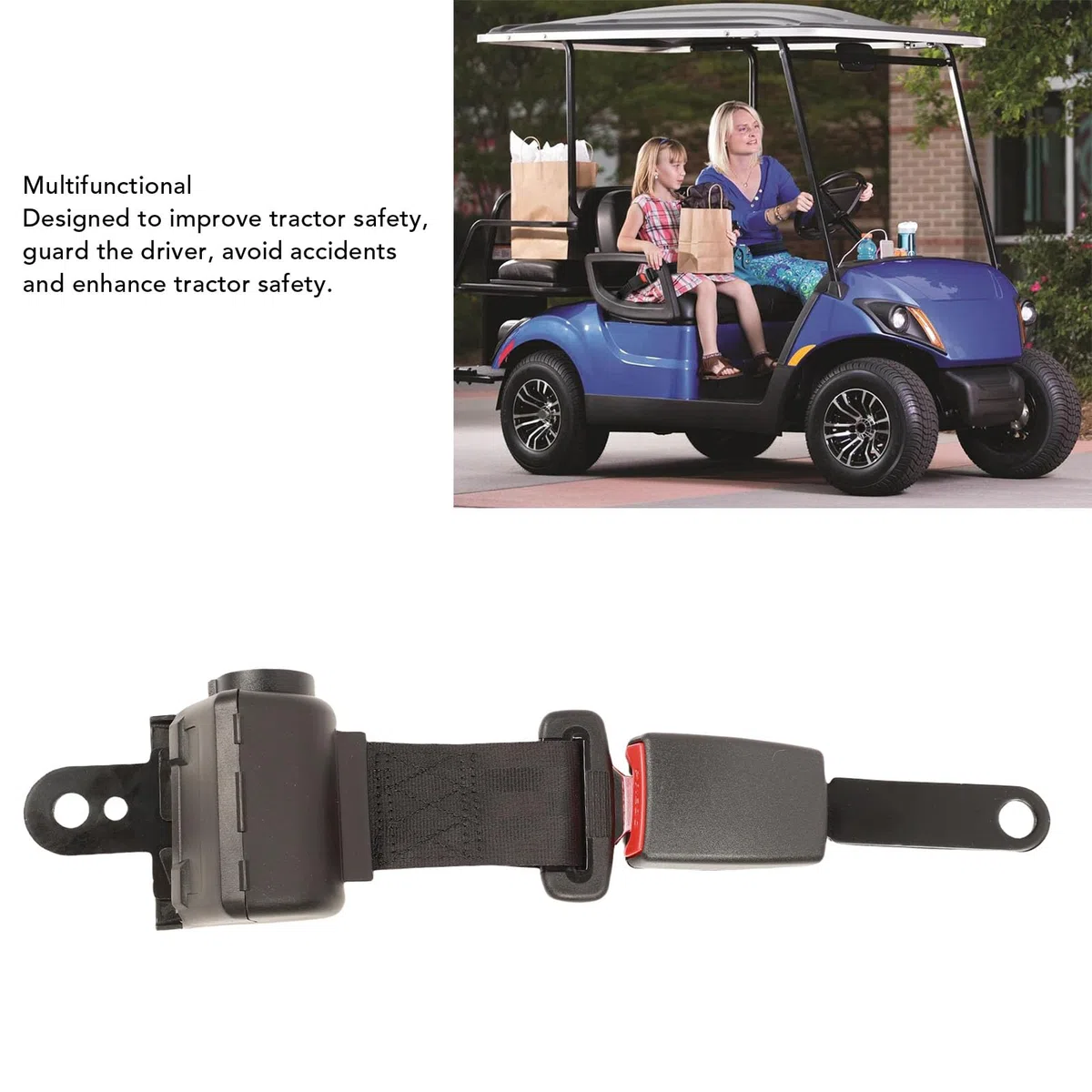 Yosoo Health Gear Corturón de Seguridad de la Carretilla Elevadora Buena Resistencia de Asientos de Tractor Colapsados ​​ajustables para Ingeniería y Jardinería