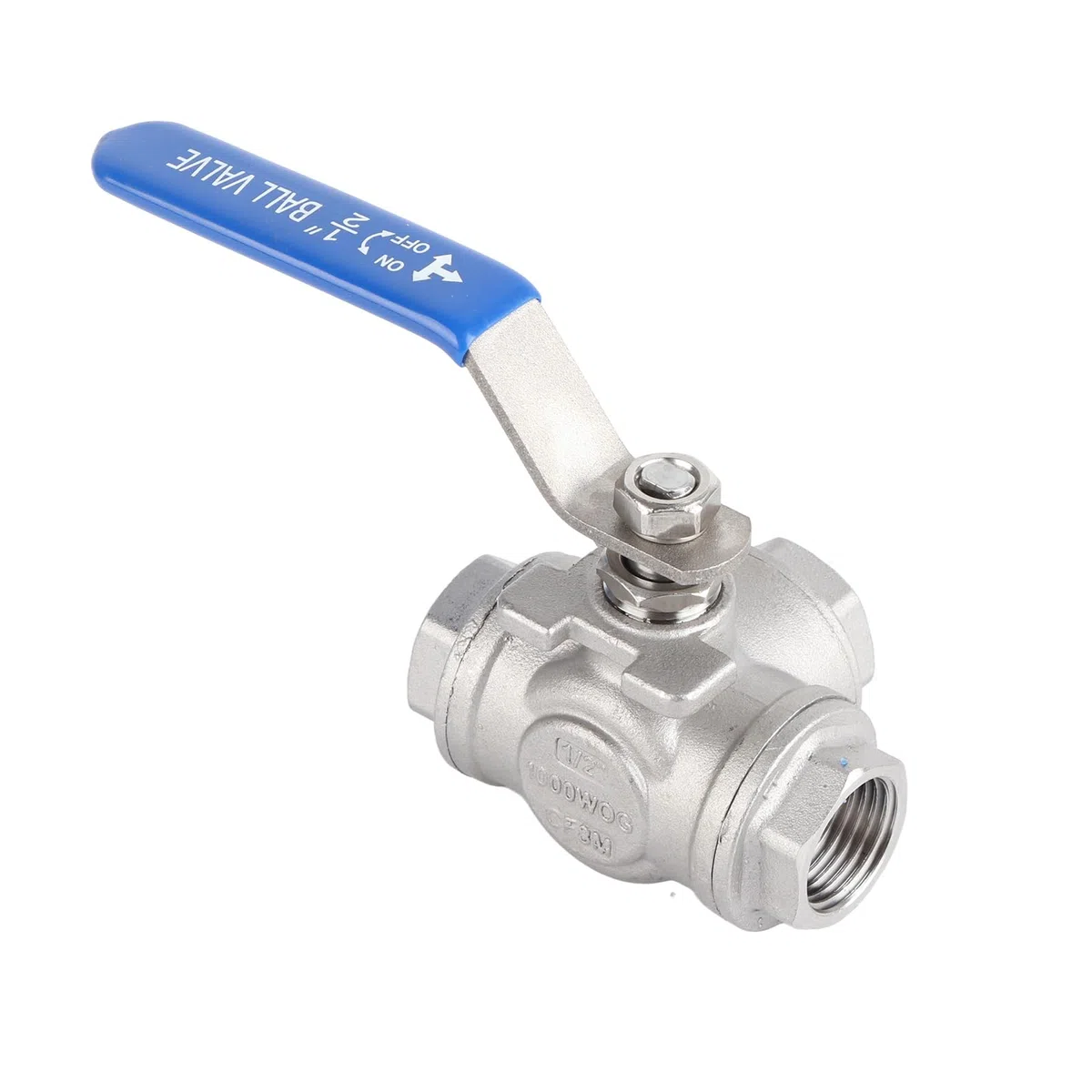 Válvula de bola de tubo de acero inoxidable SUS304 FTVOGUE de tres vías de rosca hembra DN15