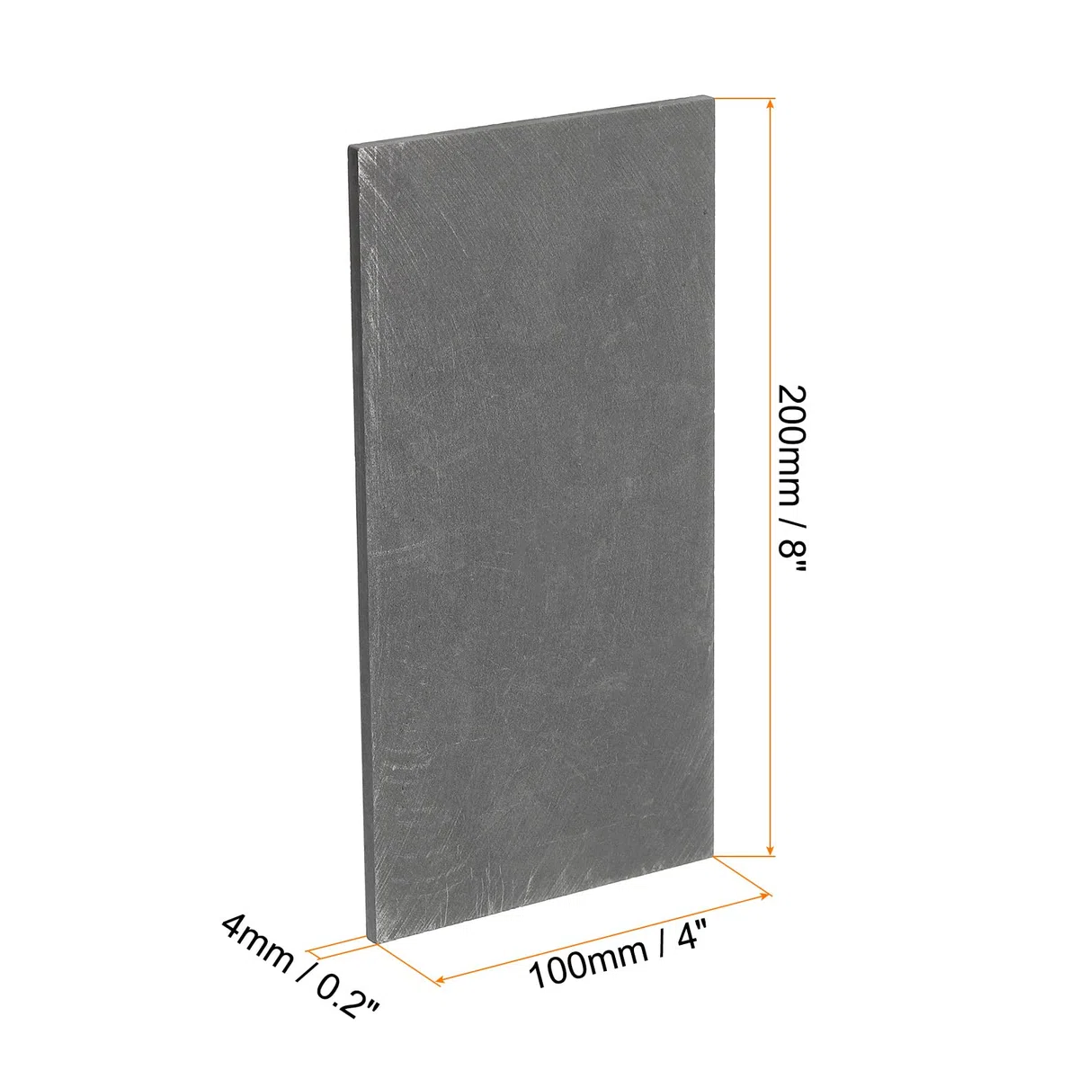 sourcing map Grafito Bloque Lingote Rectángulo Grafito Electrodo Placa Tablero 200x100x5mm para Fusión Fundición, Electrólisis Galvanizado