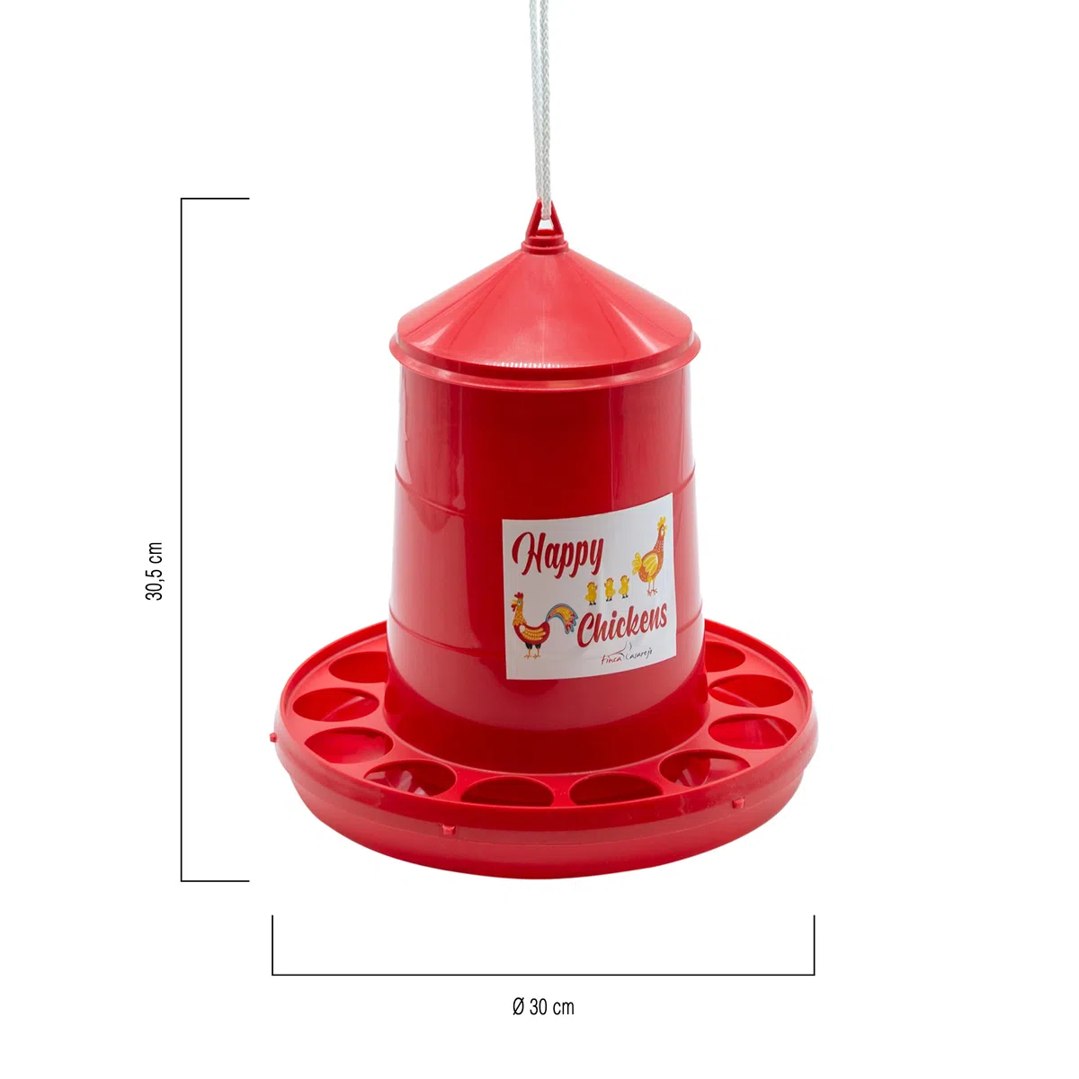 Pack Comedero 4 Kg y Bebedero 5 L para Gallinas y Otras Aves de Corral - Plástico resistente - Incluye Cuerda Cuelga-Tolvas - Incluye Guía Práctica de Alimentación de las Gallinas