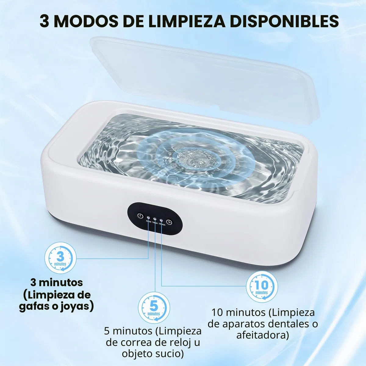 Romon Limpiador Ultrasónico, Ultrasonic Cleaner de 640 ML, Adecuado Ultrasonidos Sónico para Gafas Monedas Cubiertos Regalos Relojes Solución de Limpieza Ultrasónica