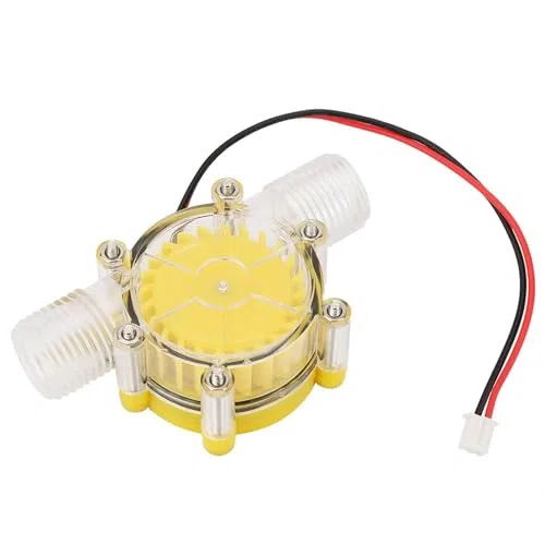 Generador de Turbina de Agua 12V DC, Micro Hidráulico para Energía Renovable, Amarillo, 5V/12V/80V, 90g, Alta Eficiencia