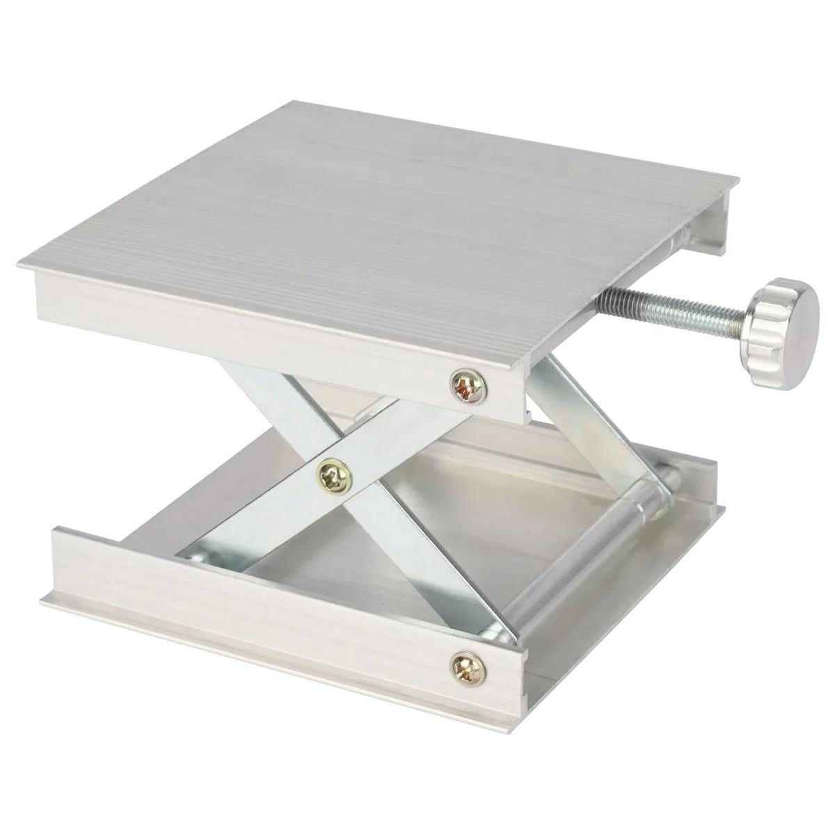 stonylab Plataforma de Elevación de Laboratorio, Gato de Laboratorio de Aleación de Aluminio 90 x 90 mm, Rango de Altura de Elevación Expansible de 20 a 85 mm, Soporta Hasta 5KG