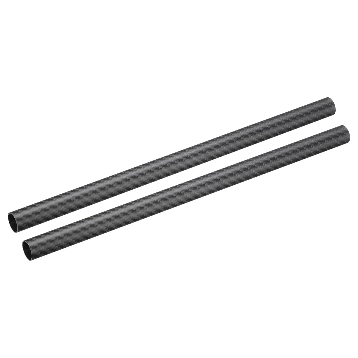 QUARKZMAN 2 Tubos de Fibra de Carbono de 16 x 18 x 330 mm, Superficie Mate, Tubo Redondo de Carbono 3K Enrollado para Aviones RC, Quadcopters, Multicopters