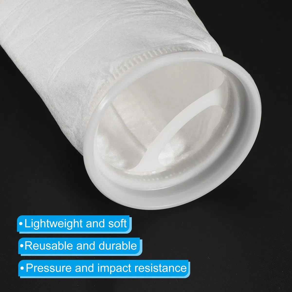 PATIKIL 4 Pulgada Anillo Filtro Calcetines, 3 Paquete 5 Micras Malla Bolsas Piscina Desnatadora Cesta