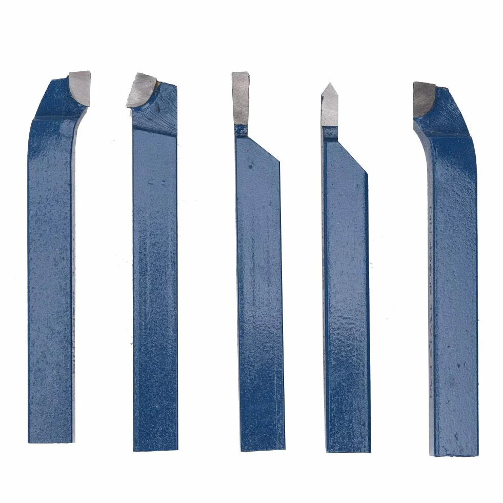 Juego herramientas torno 5piezas, cabezal soldadura carburo herramienta torneado máquina ensamblaje piezas corte insertos torneado para procesamiento tornos industri(16x16mm)