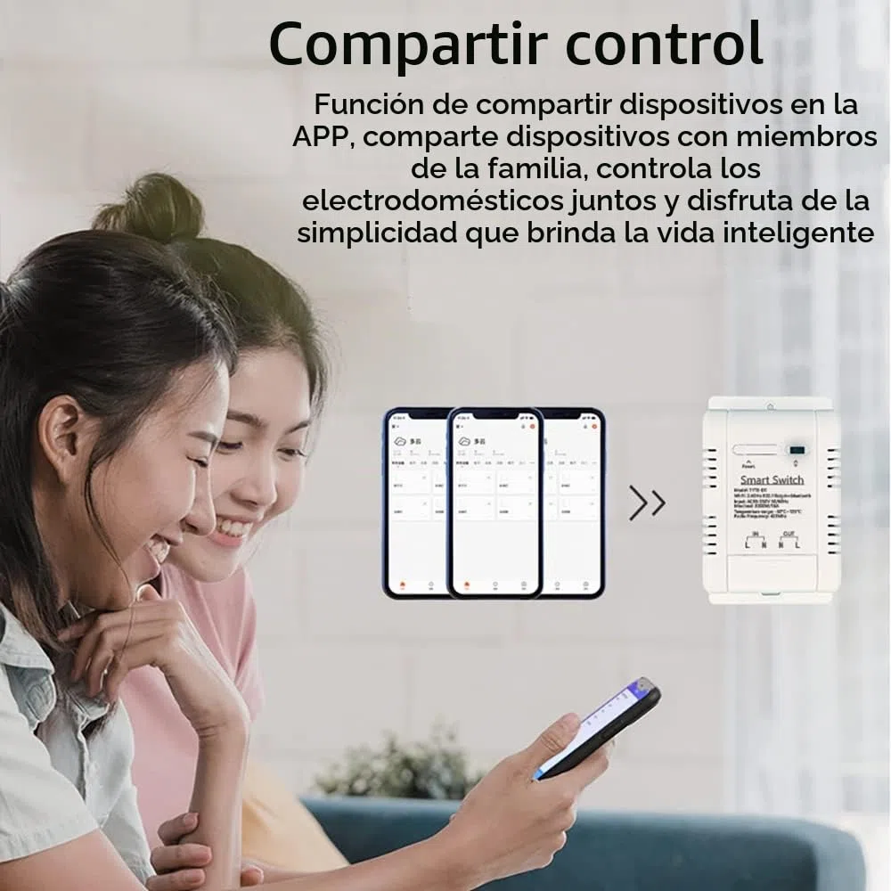 WiFi Temperatura Sensor,Switch Module Monitoring WiFi Controller Smart Home Control Remoto 16A vía Tuya Alexa Google Home medición de la Potencia (TH16+D -S18B20)
