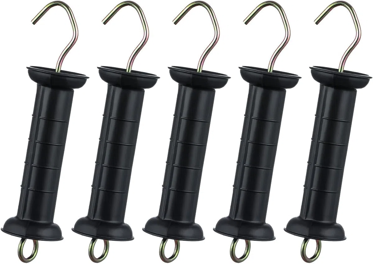 5 Pcs Manijas de Puerta de Resorte de Valla Eléctrica, Tirador de puerta de Plástico, Accesorio para Valla Pasto