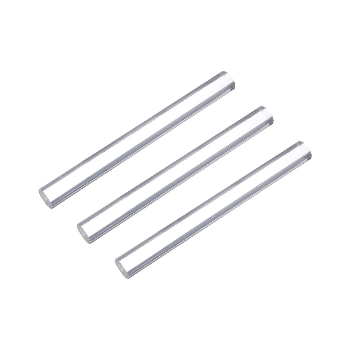 QUARKZMAN Acrílico Redonda Varilla 25mm Diámetro 10" Longitud Transparente Sólido Plástico PMMA Barra Palo Acrílico Pasador Varillas para Bricolaje Manualidades Iluminación 3uds