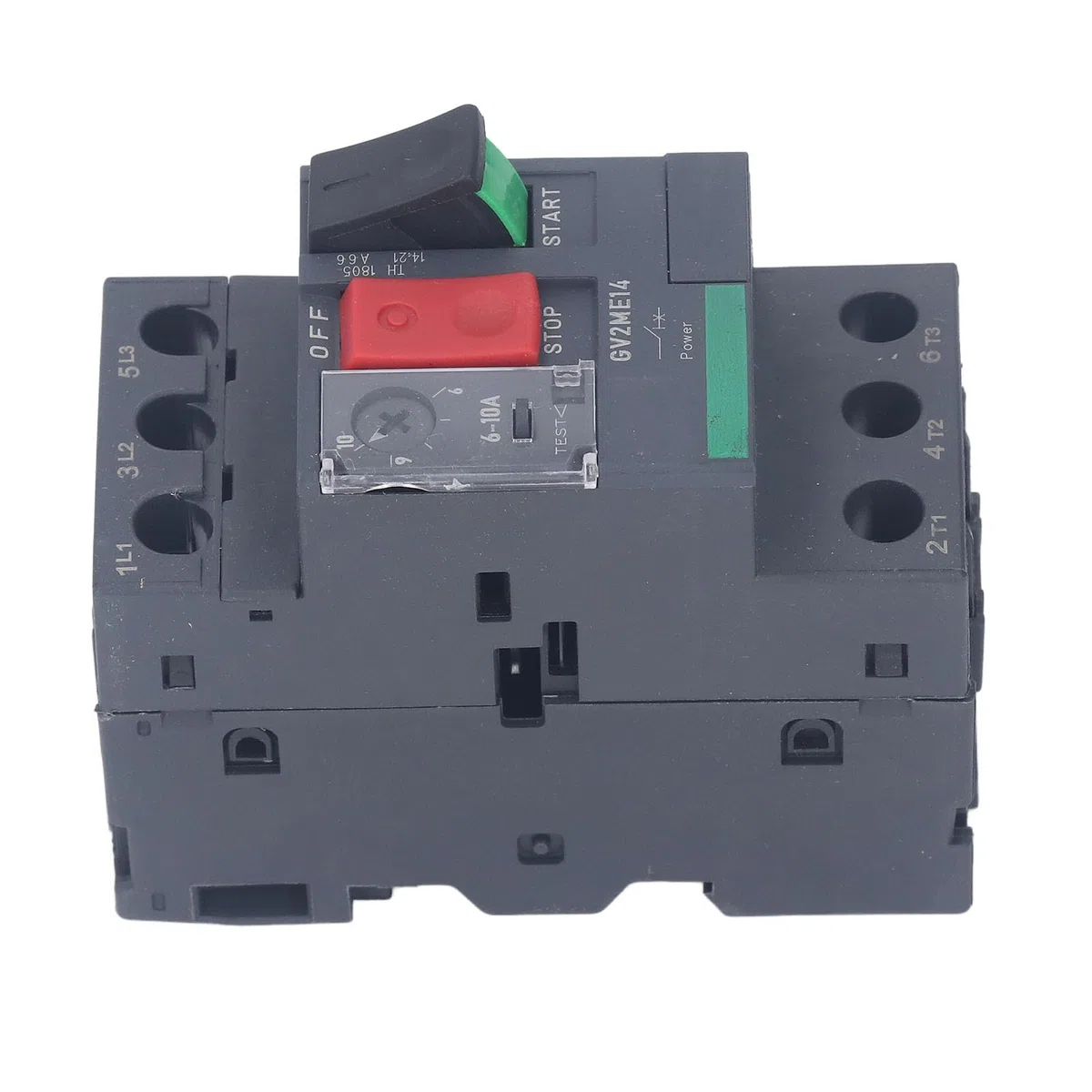 Disyuntor de Motor AC690V con Protección contra Sobrecarga Magnética Térmica Botón de Arranque de Motor Manual para Protección de Arranque del Motor (GV2-ME14 6-10A)