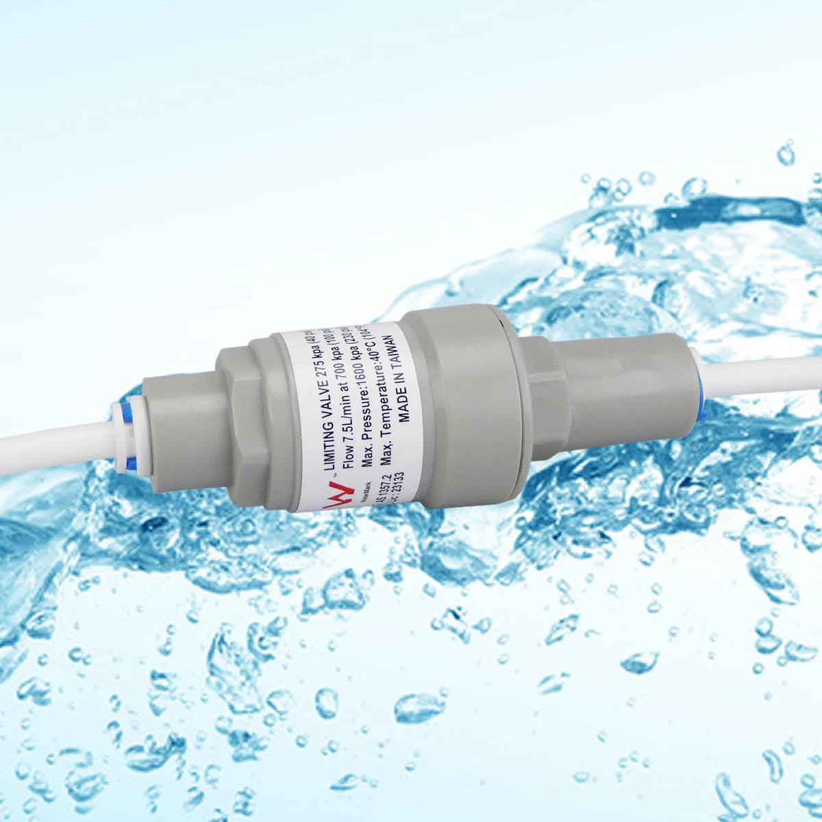 smardy Regulador de presión para sistema ósmosis inversa con conexión de agua fija, reductor-presión 2,75bar para manguera 1/4", limitador-presión para frigoríficos side by side dispensador de agua