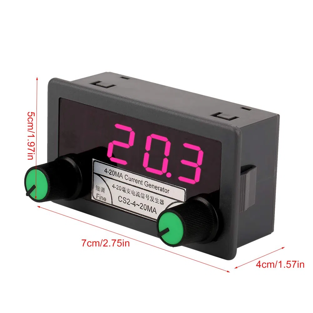 Generador de señal de corriente 4-20mA DC 7-30V Generador de señal analógica de corriente digital Afinación gruesa / fina Salida de corriente constante